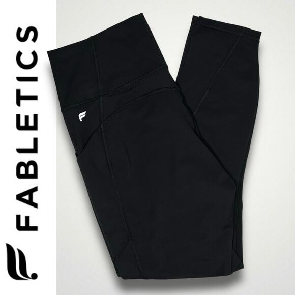 Fabletics NWT Oasis PureLuxe High-Waisted 7/8 Leggings Black Large - Picture 9 of 12